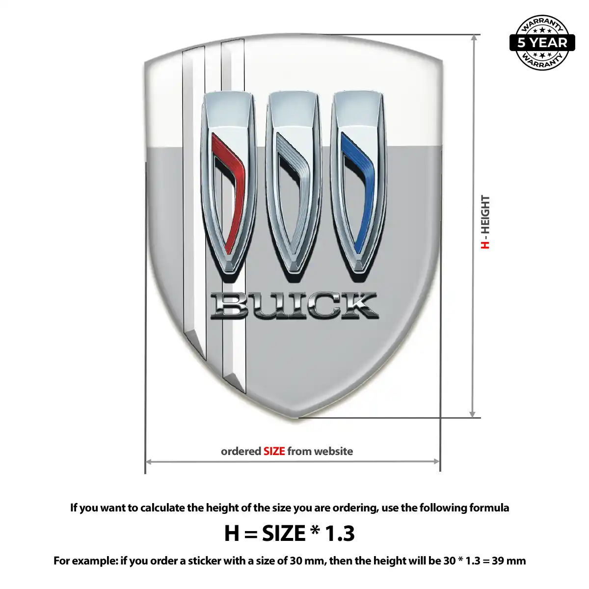 Buick Domed Logo Decal Signature Grade