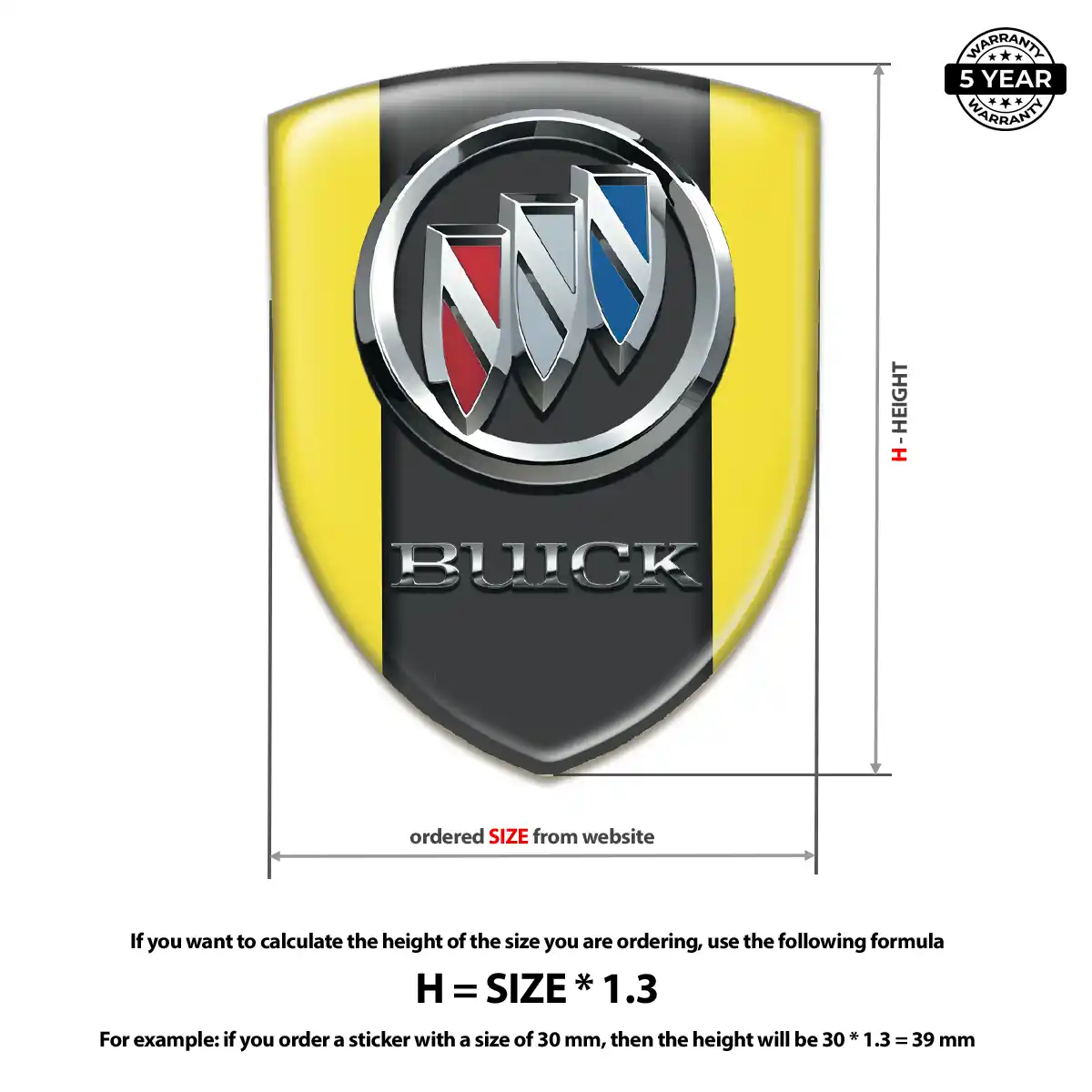 Buick Domed Logo Decal Superior Craft