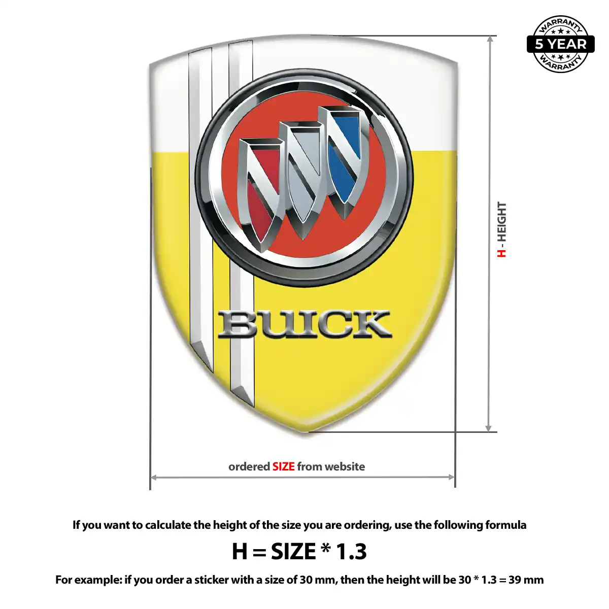 Buick Domed Logo Sticker Deluxe Edition