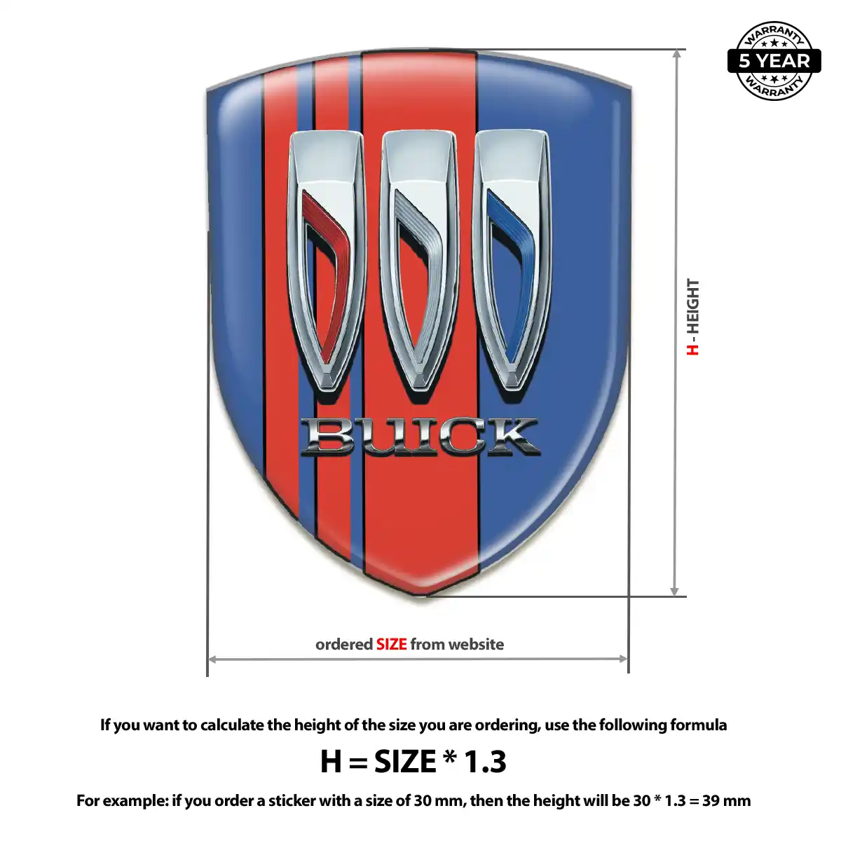 Buick Domed Logo Sticker Elite Edition