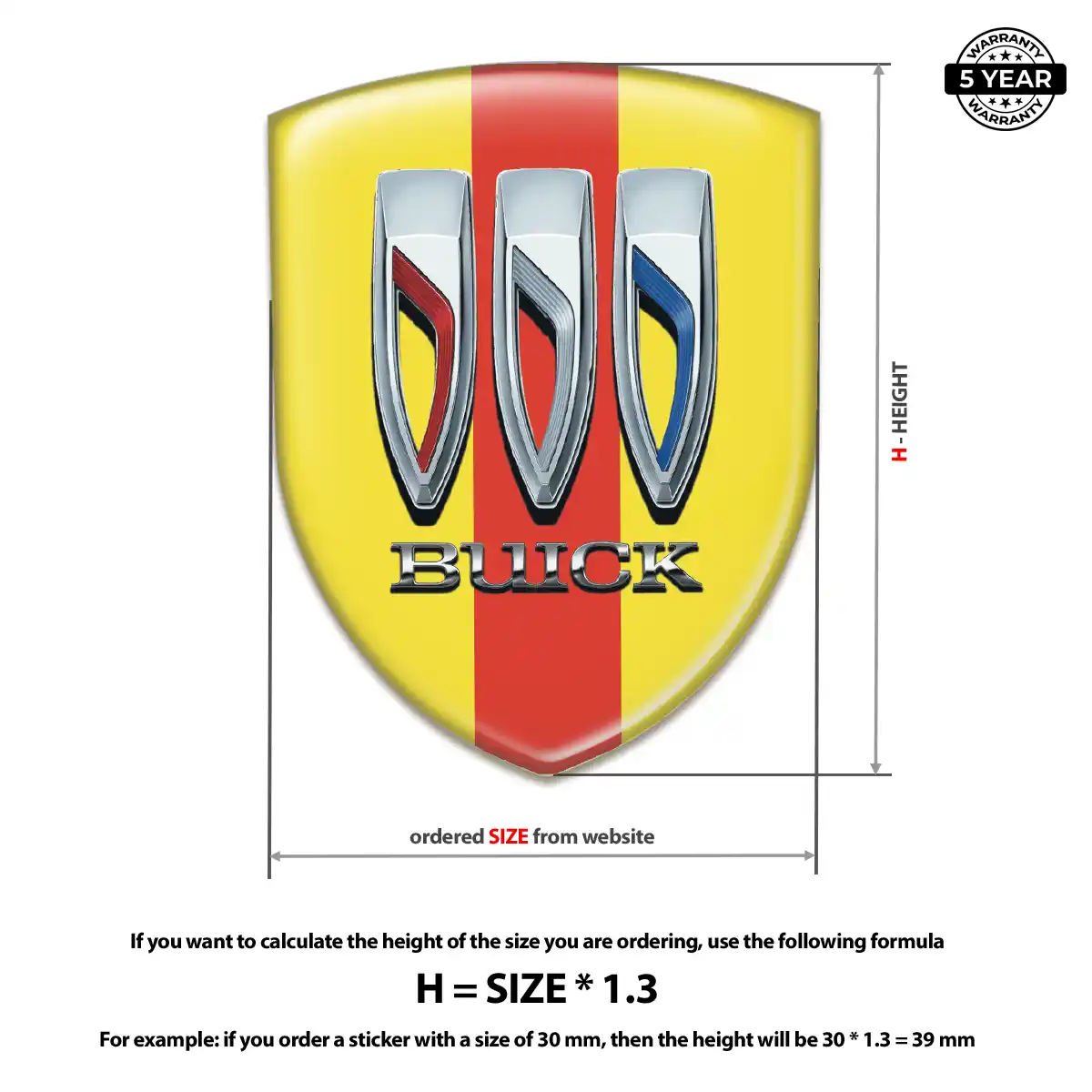 Buick Domed Logo Sticker Exclusive Series