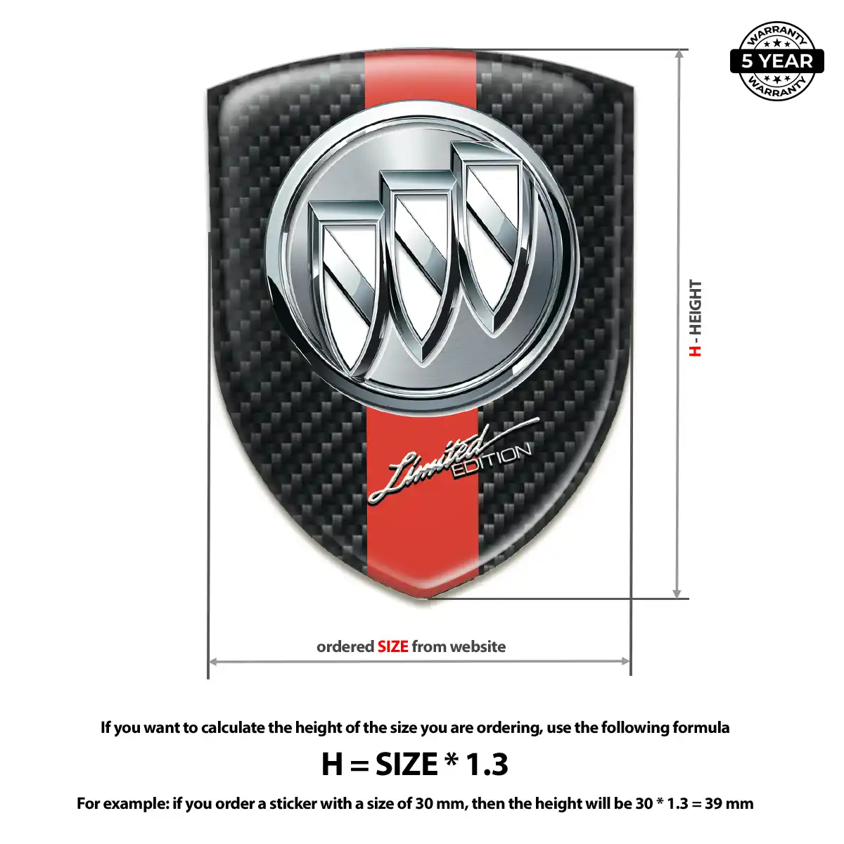 Buick Domed Logo Sticker Prestige Line