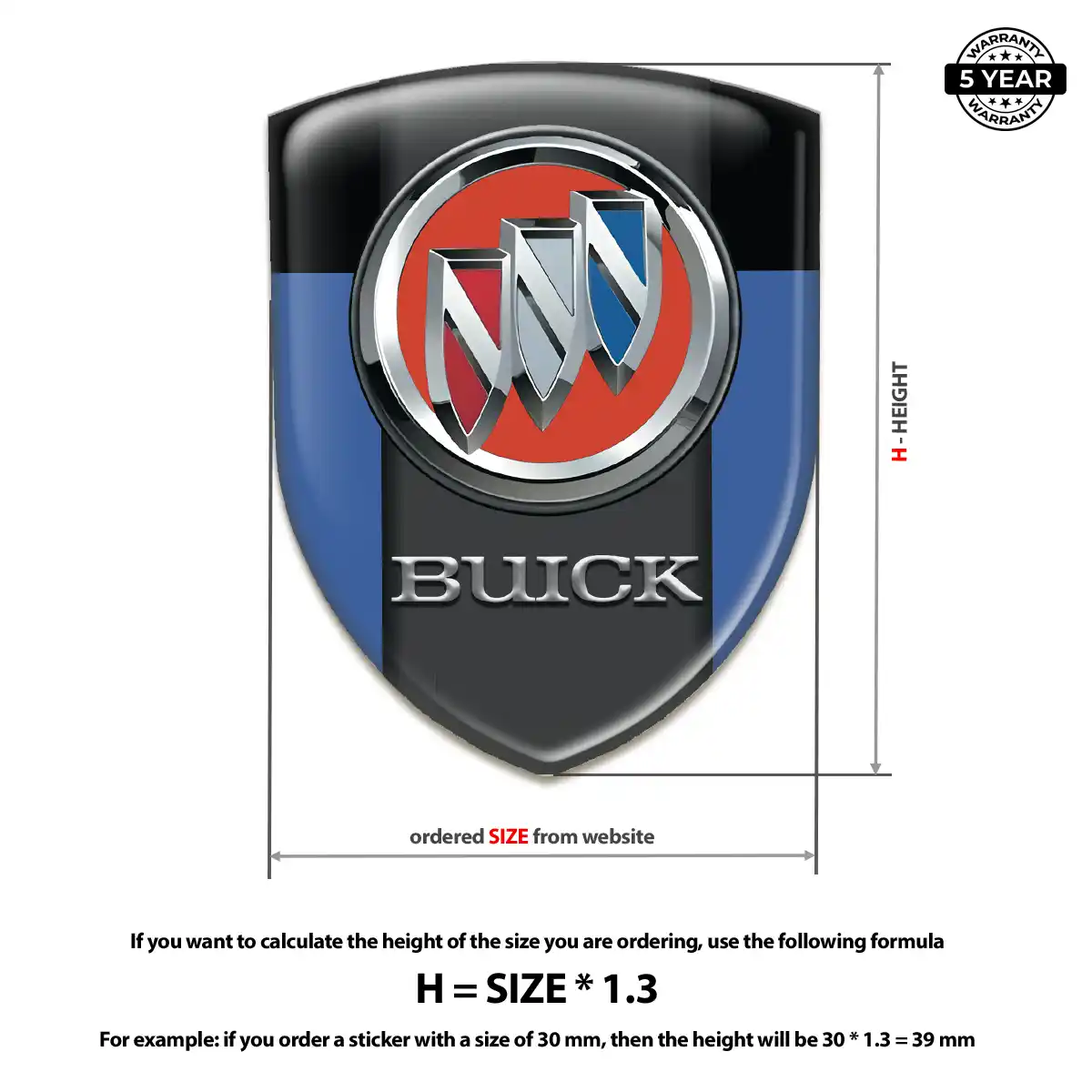 Buick Emblem Badge Elite Finish