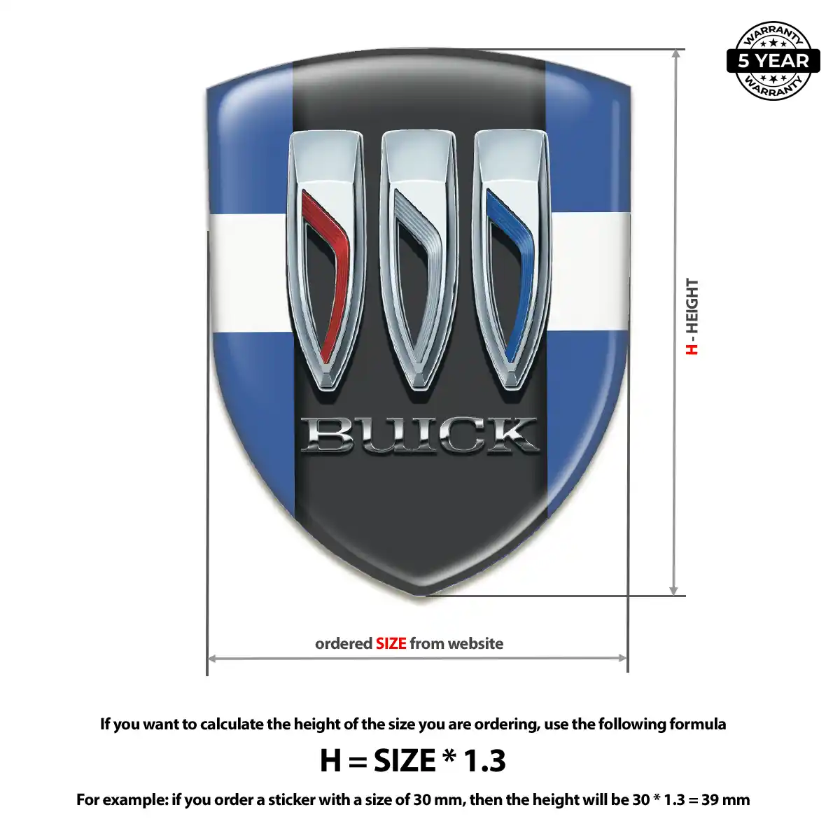 Buick Emblem Badge Logo Elite Finish
