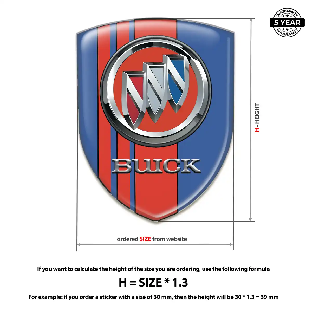 Buick Emblem Badge Logo Resin Luxe