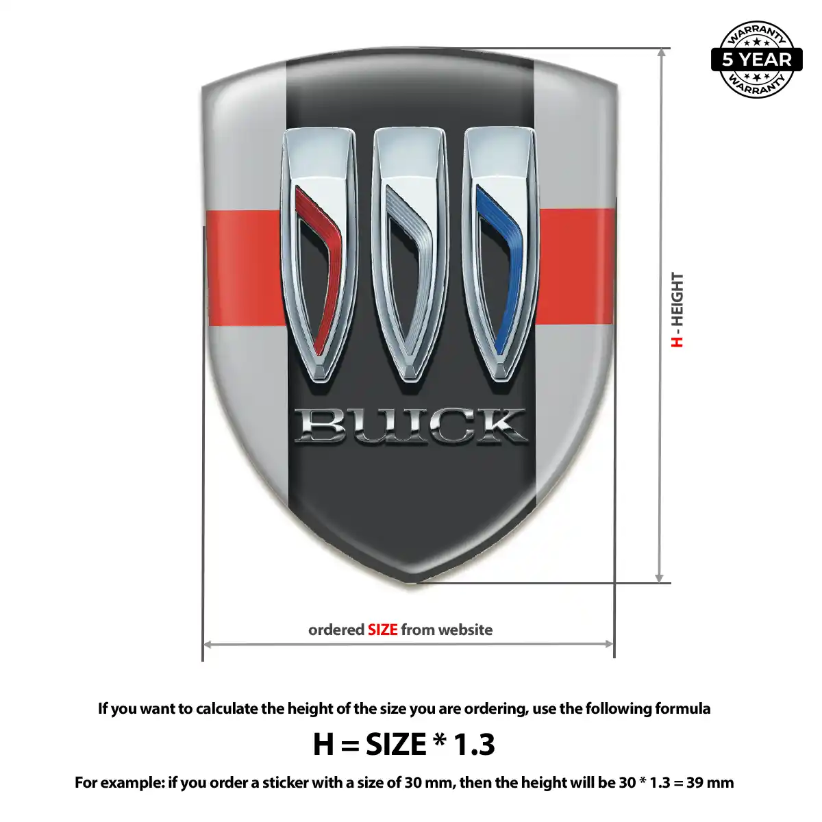 Buick Emblem Domed Badge Deluxe Edition