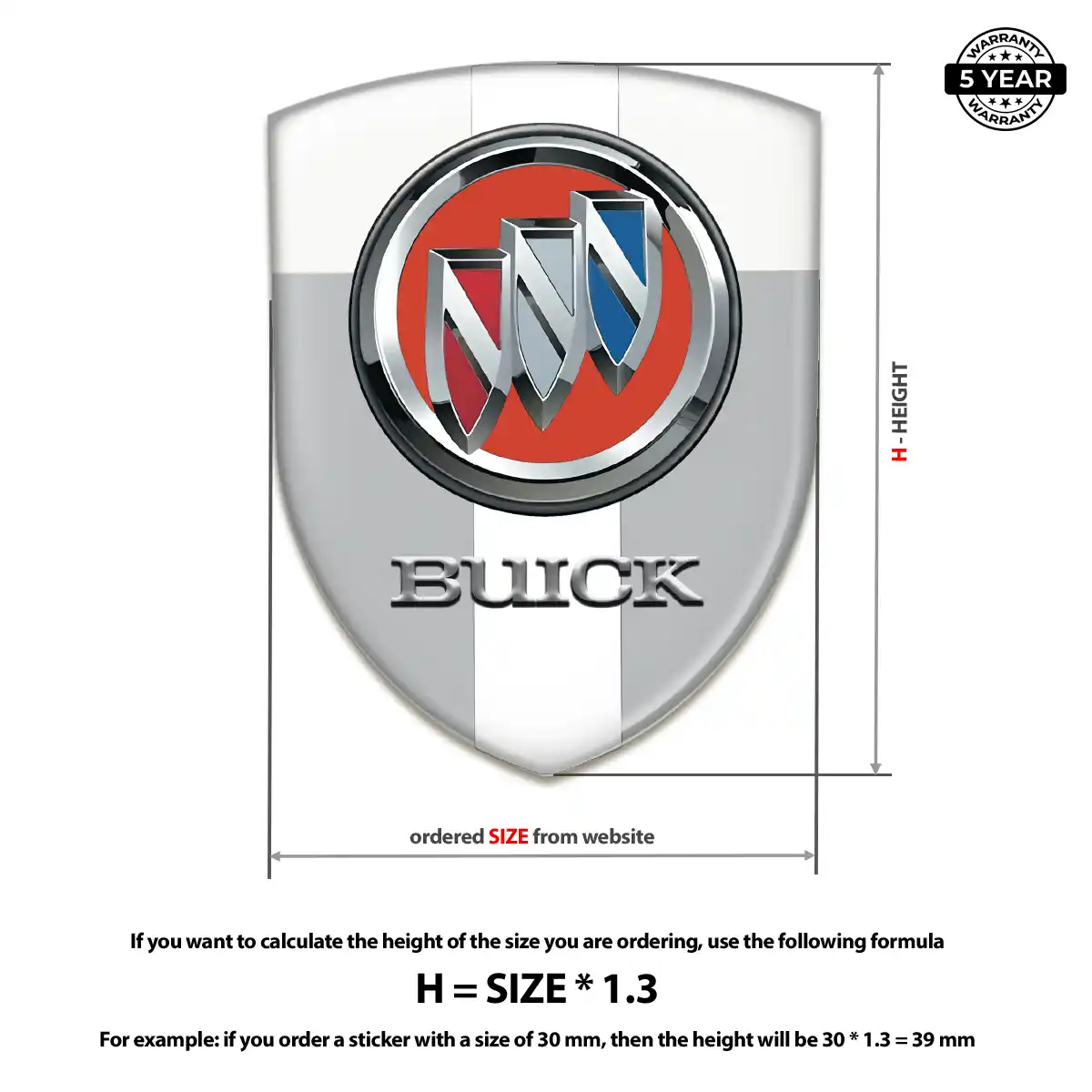 Buick Emblem Domed Badge Elite Edition