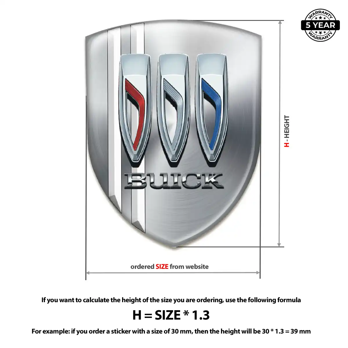 Buick Emblem Domed Badge Prestige Line