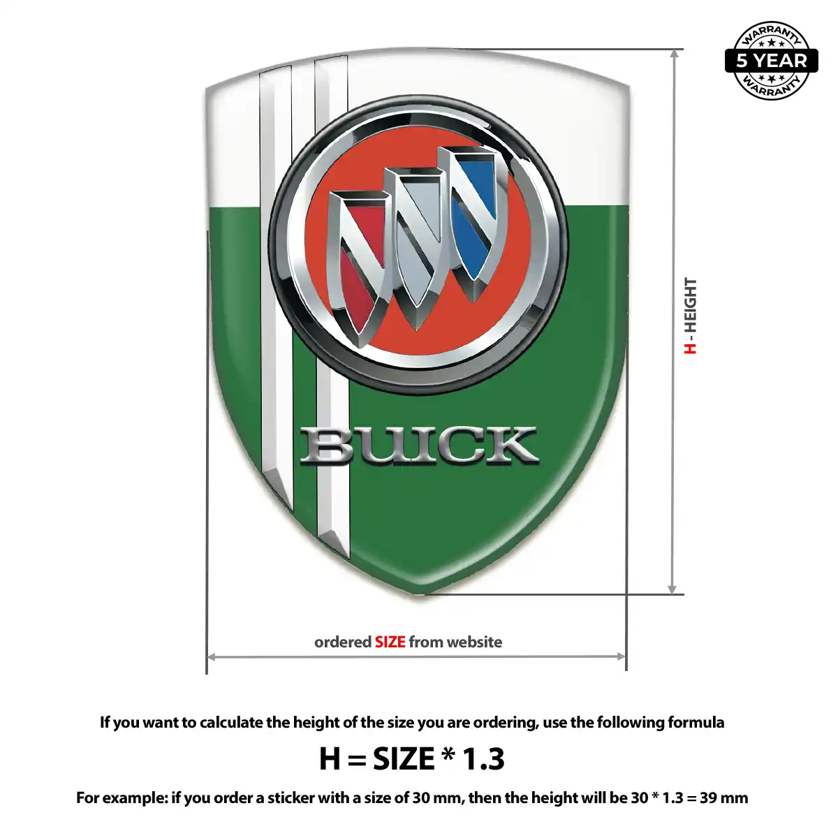 Buick Emblem Domed Badge Refined Design