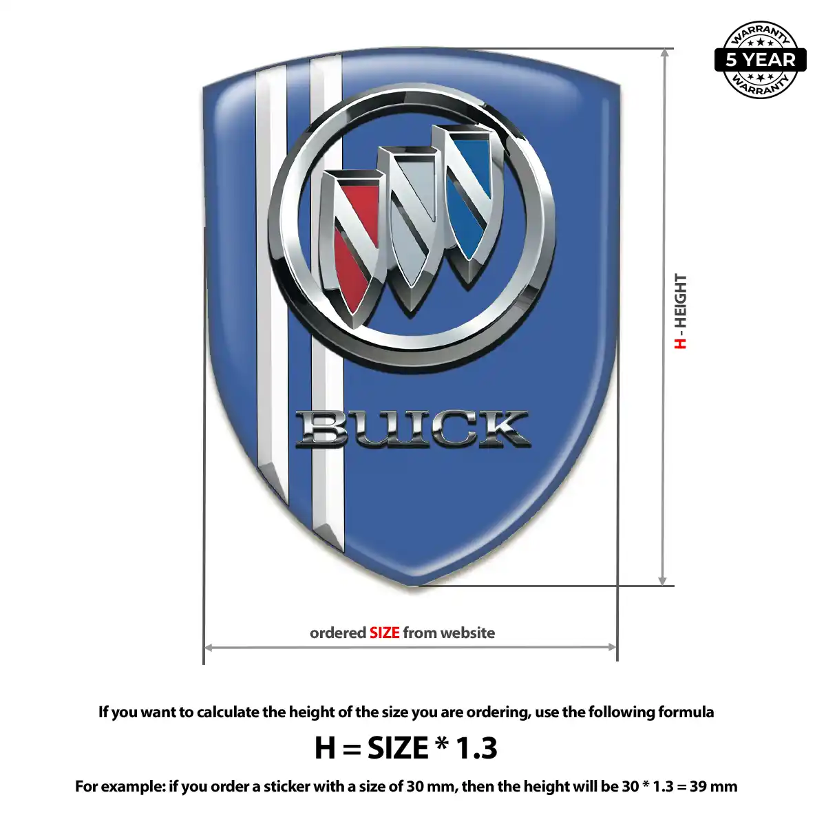 Buick Emblem Domed Badge Superior Craft