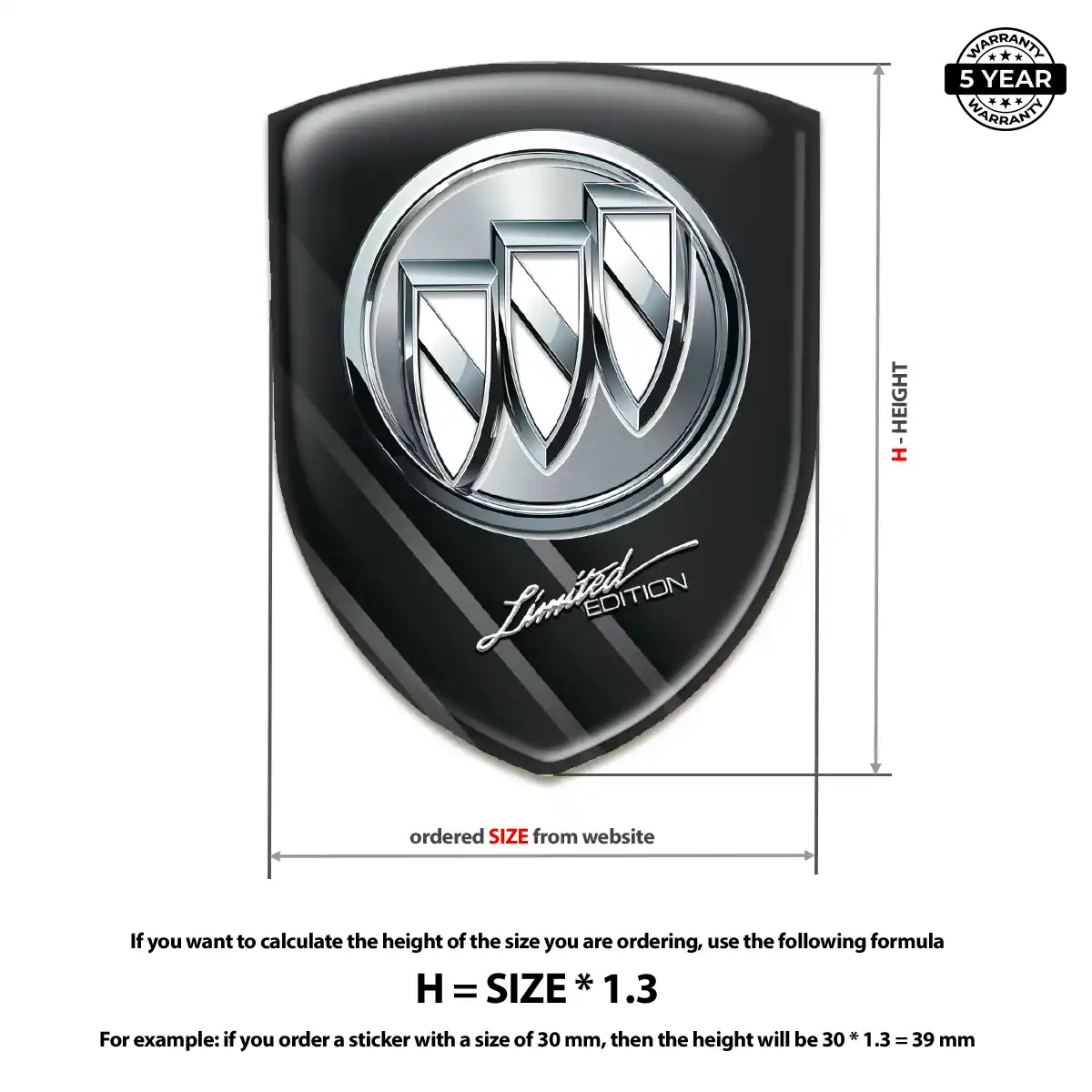 Buick Emblem Logo Badge Resin Luxe