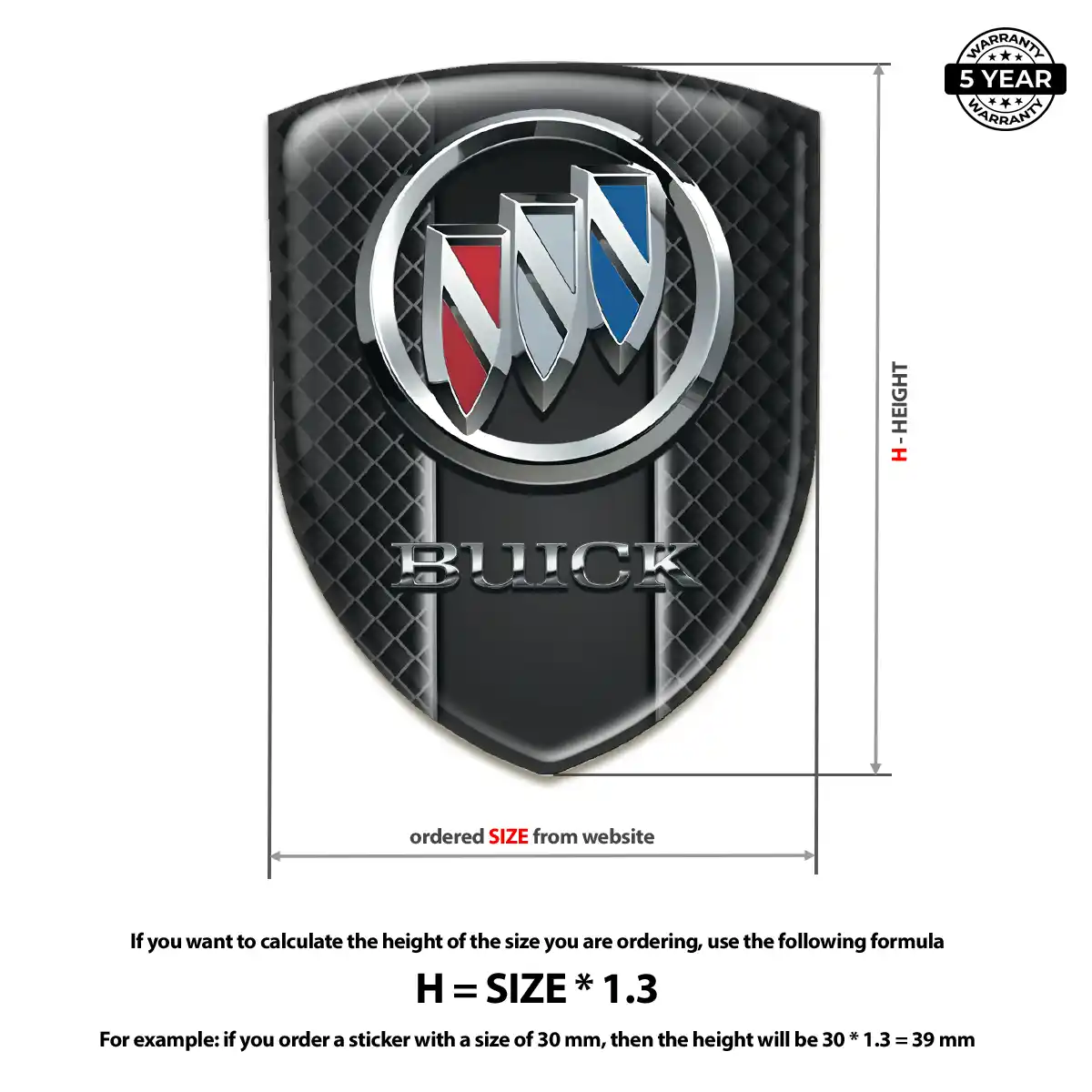Buick Emblem Logo Premium Dome