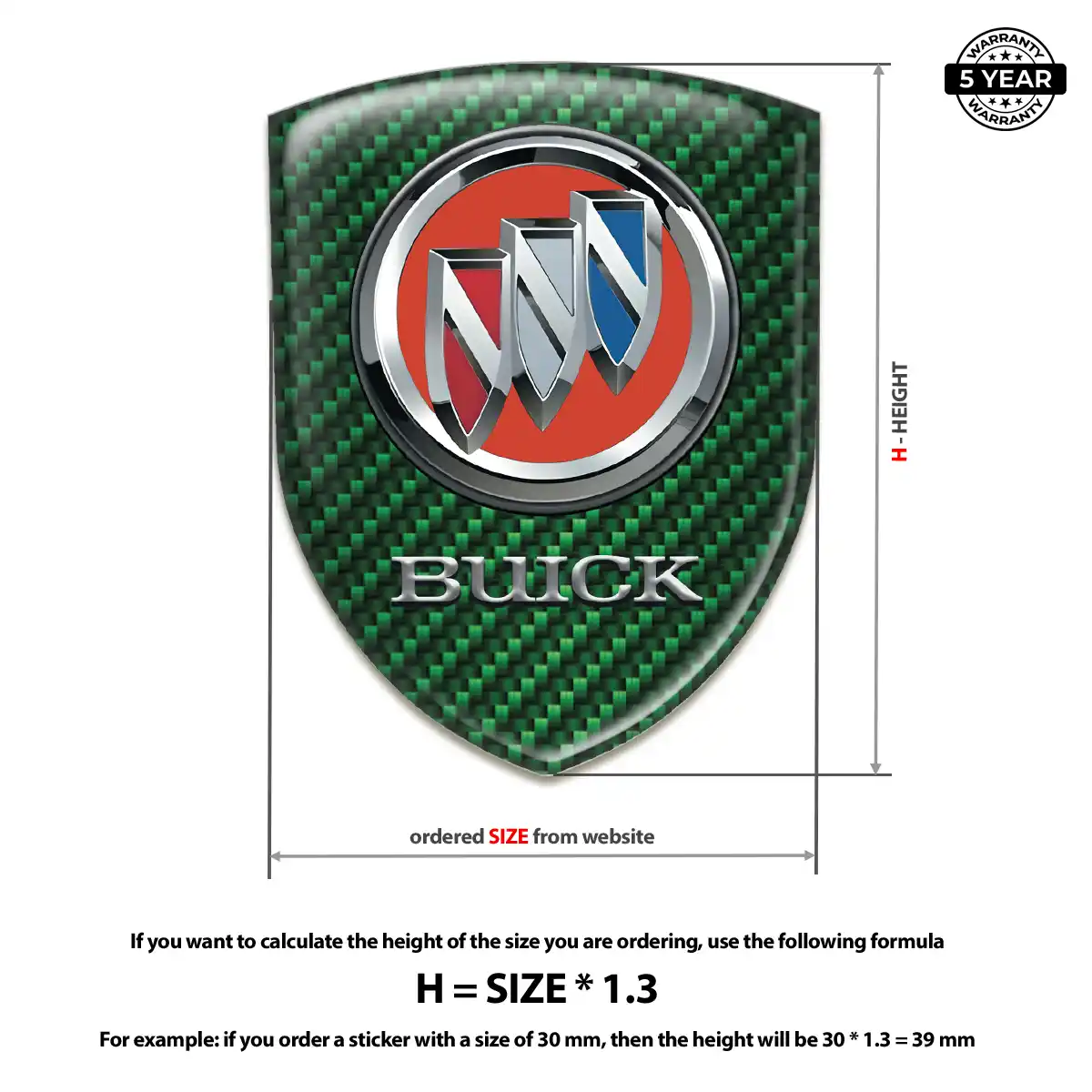 Buick Emblem Shield Resin Luxe