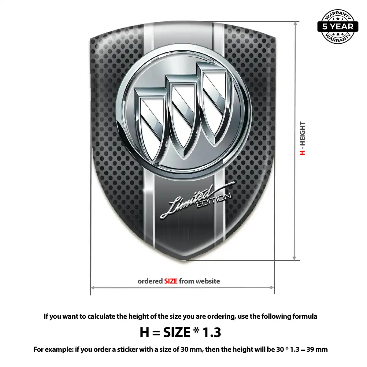 Buick Emblem Silicone Premium Dome