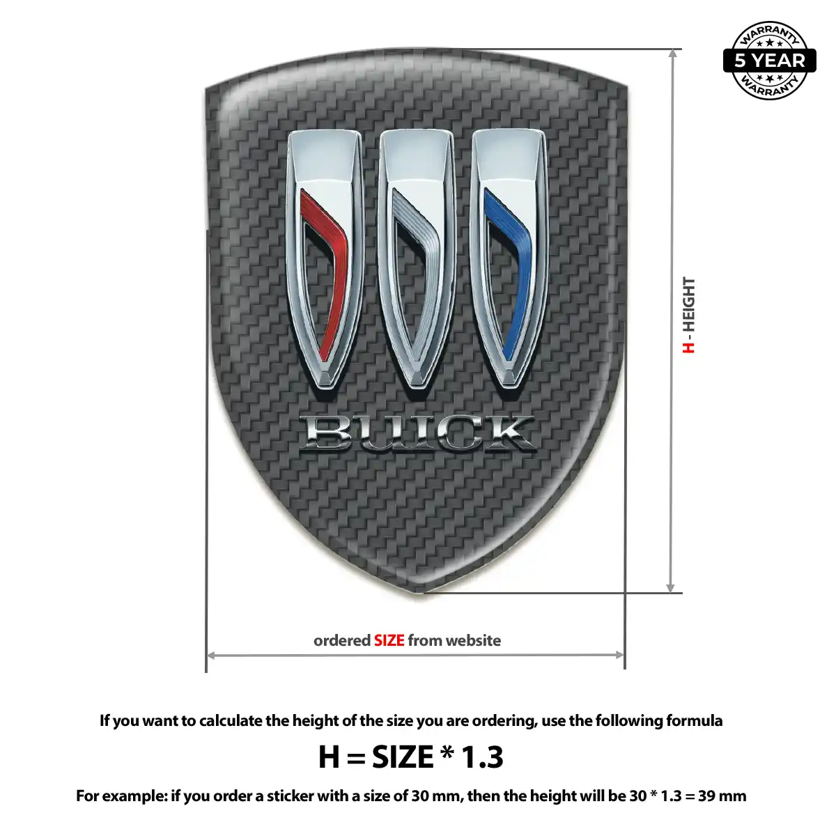 Buick Epoxy Domed Sticker Deluxe Edition