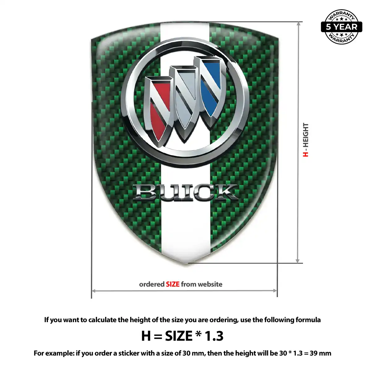 Buick Epoxy Domed Sticker Elite Edition