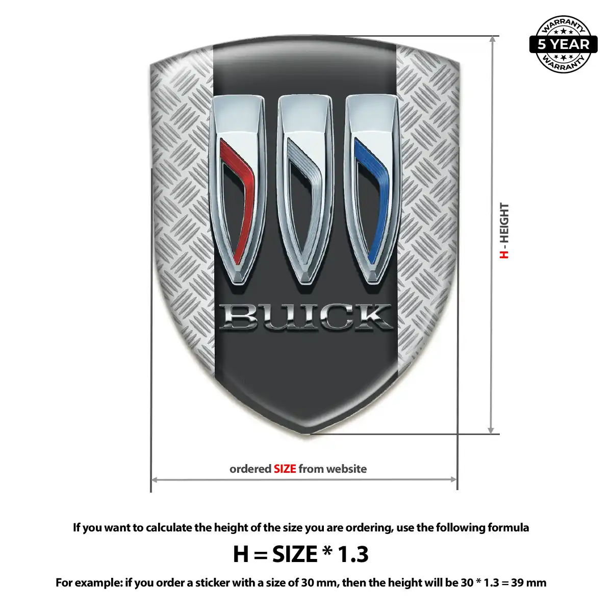 Buick Epoxy Domed Sticker Prestige Line