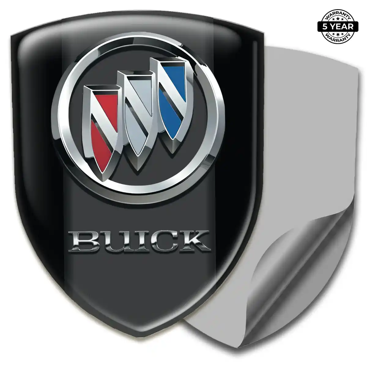 Buick Epoxy Domed Sticker Sleek Style