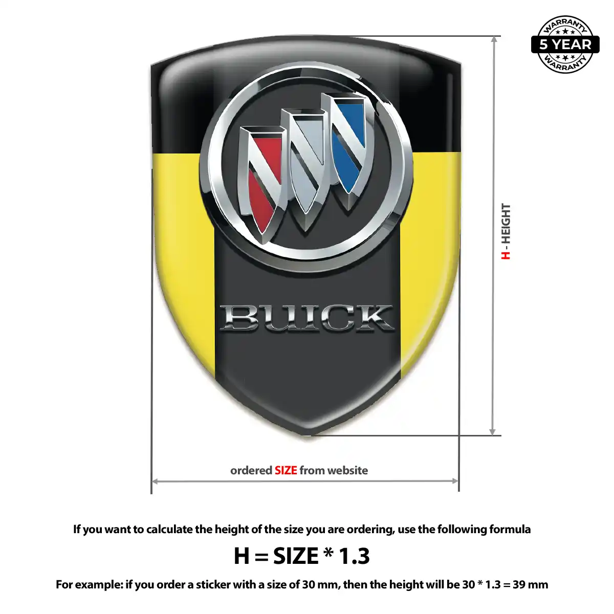 Buick Gel Badge Sticker Deluxe Edition