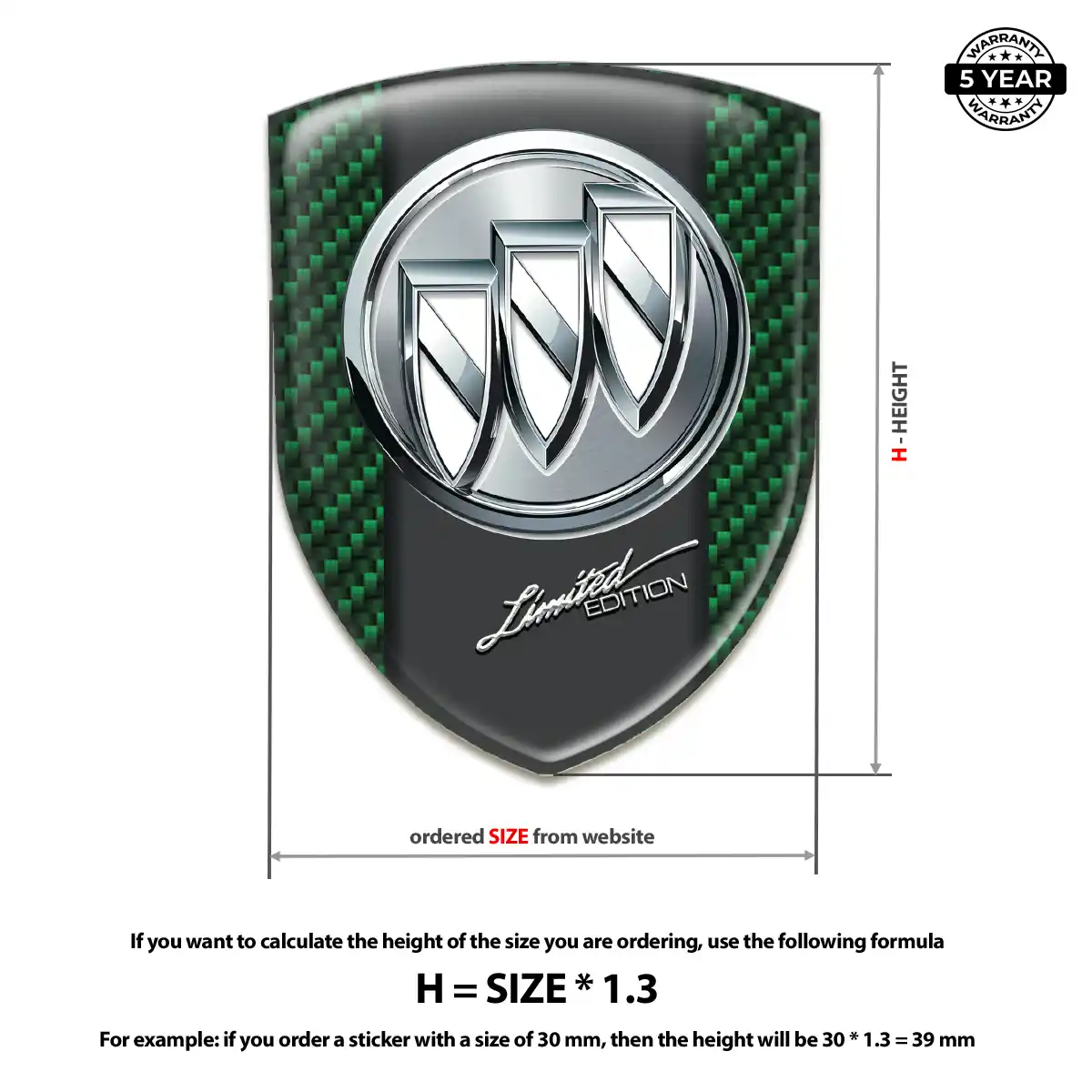 Buick Gel Badge Sticker Elite Edition