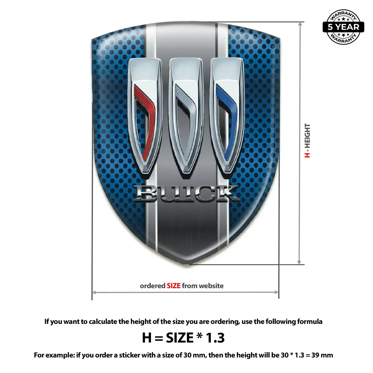 Buick Gel Badge Sticker Noble Edition