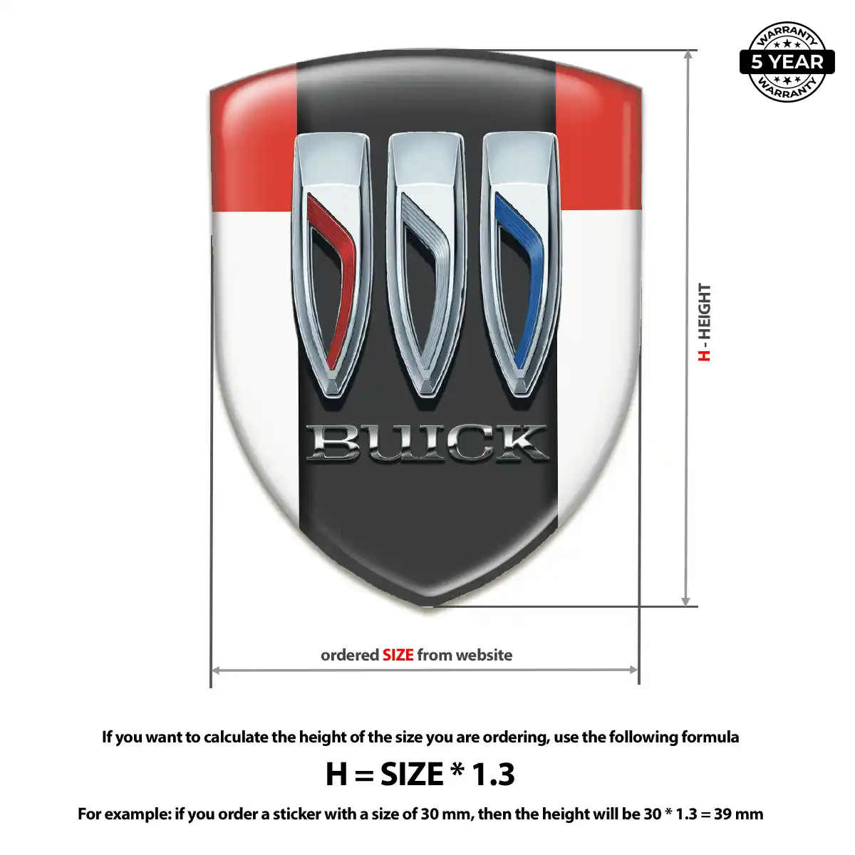 Buick Gel Badge Sticker Opulent Line