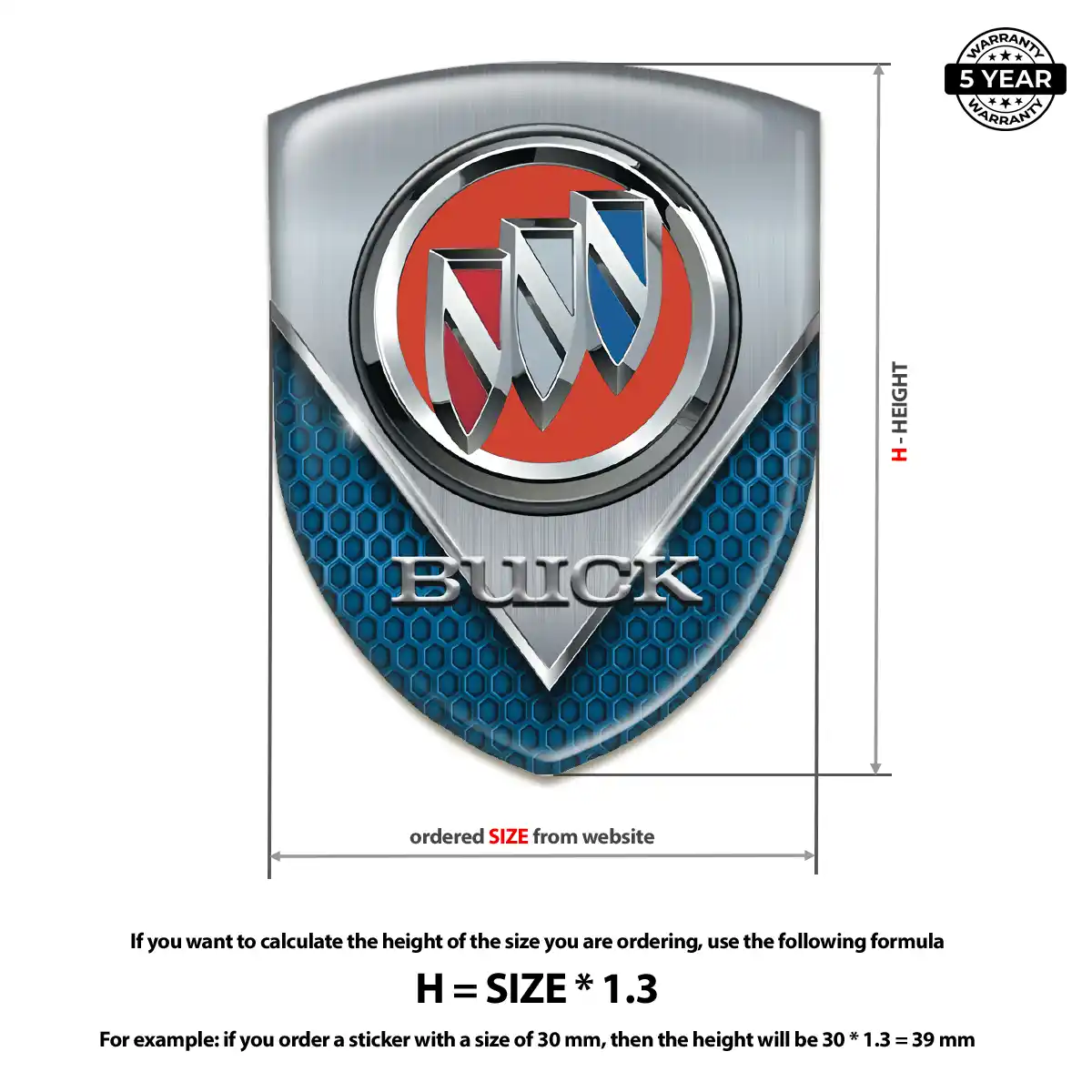 Buick Gel Badge Sticker Prime Quality