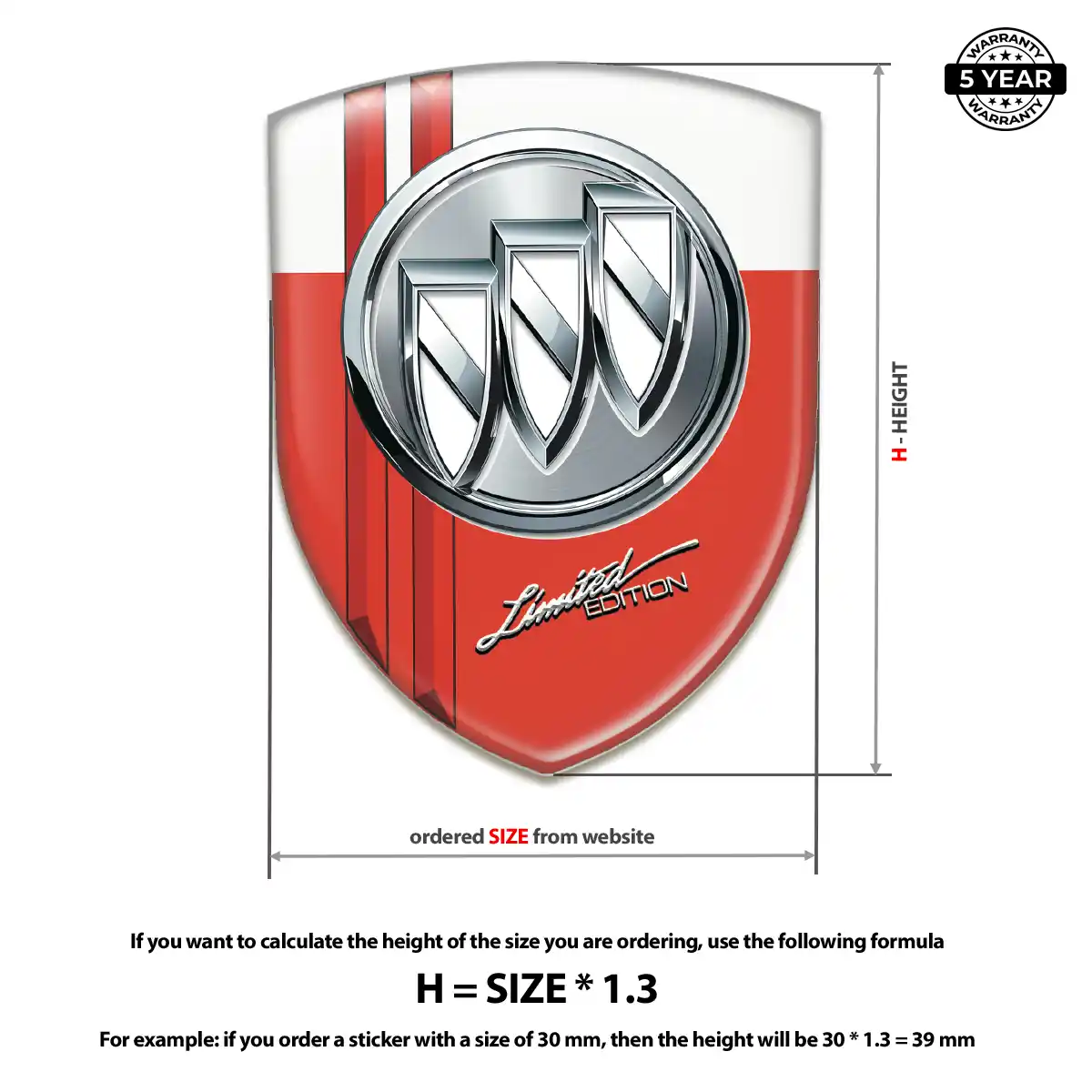 Buick Gel Badge Sticker Refined Design