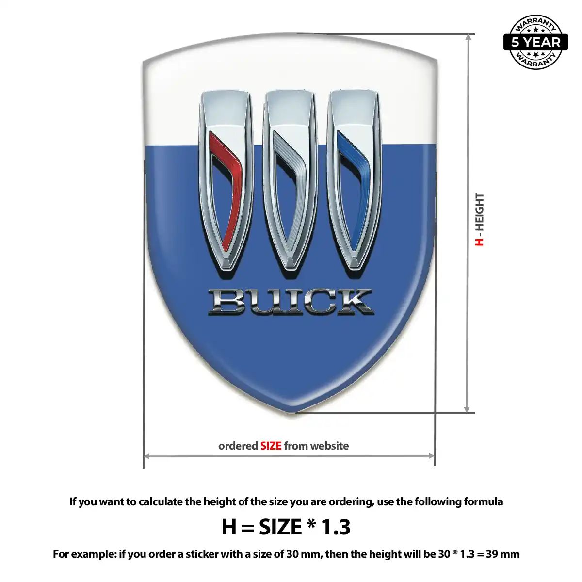 Buick Gel Badge Sticker Sleek Style