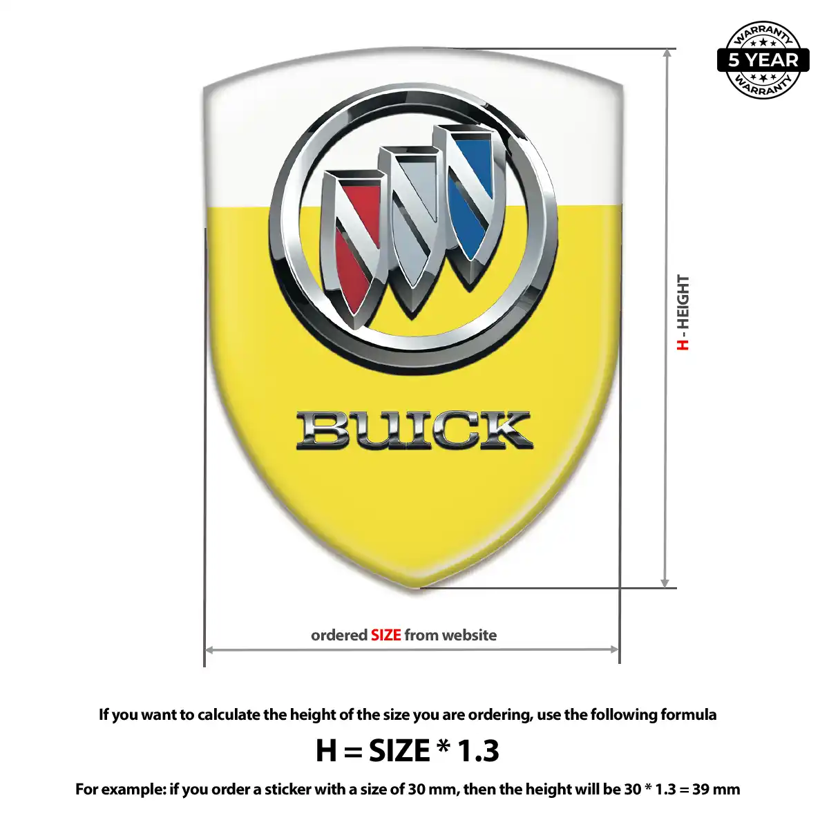 Buick Gel Badge Sticker Superior Craft
