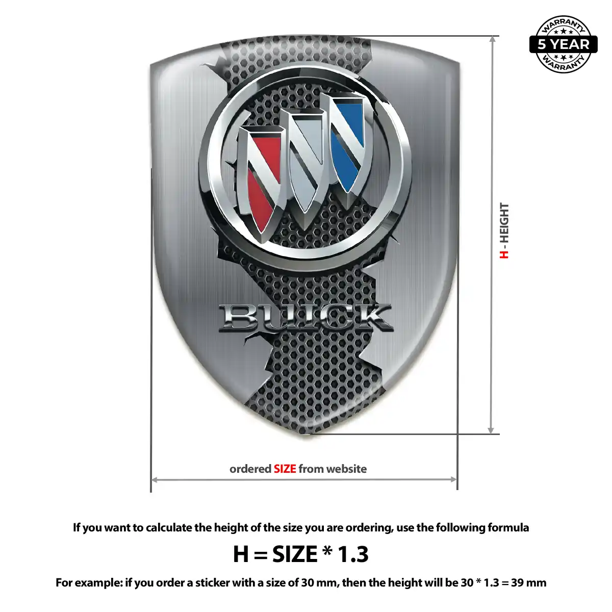 Buick Gel Emblem Sticker Exclusive Series