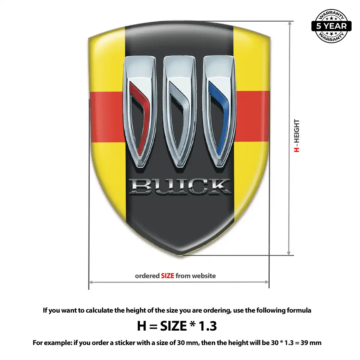 Buick Gel Emblem Sticker Noble Edition