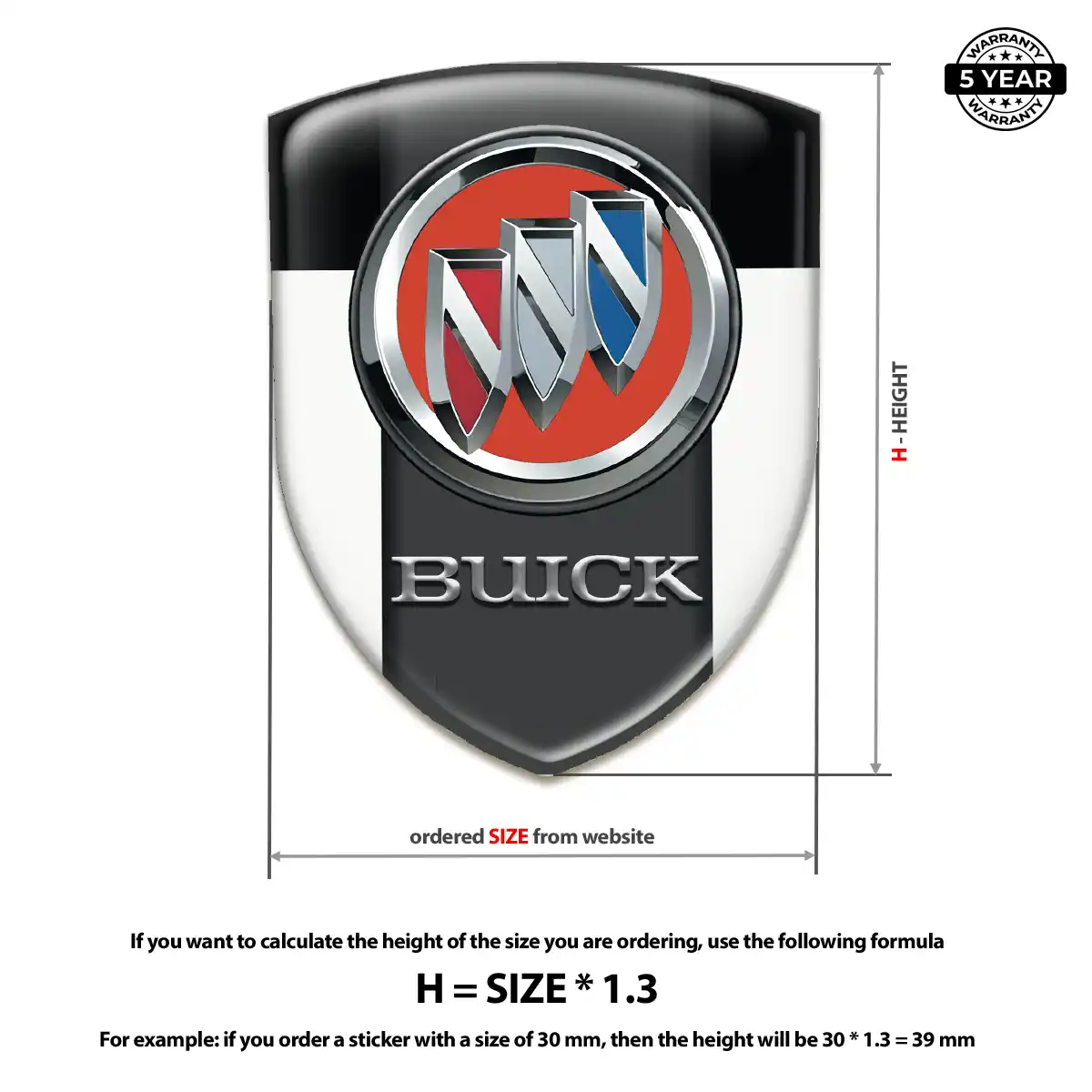 Buick Gel Emblem Sticker Refined Design