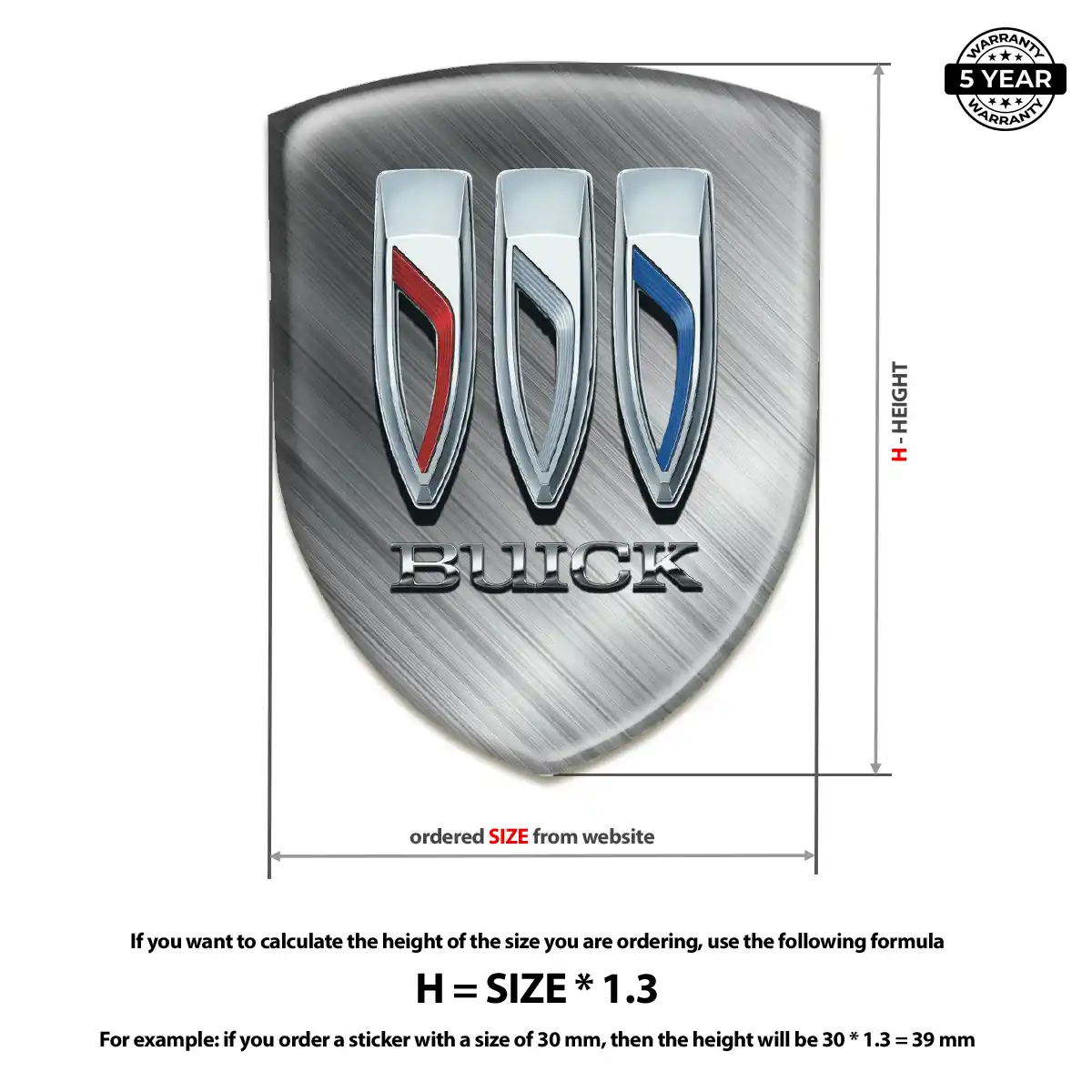 Buick Gel Emblem Sticker Superior Craft