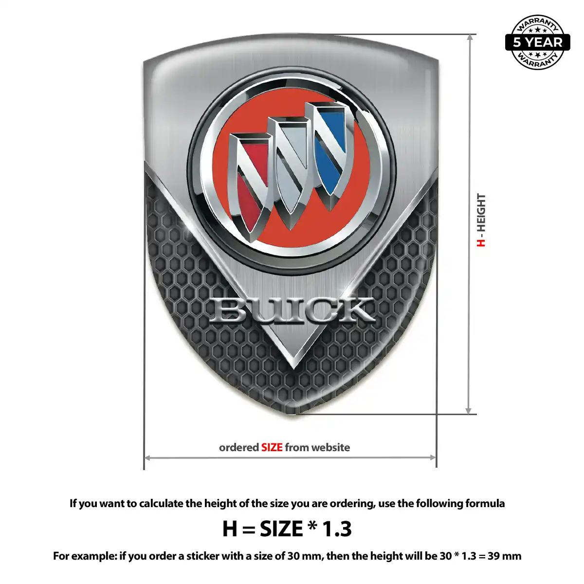 Buick Logo Badge Elite Finish