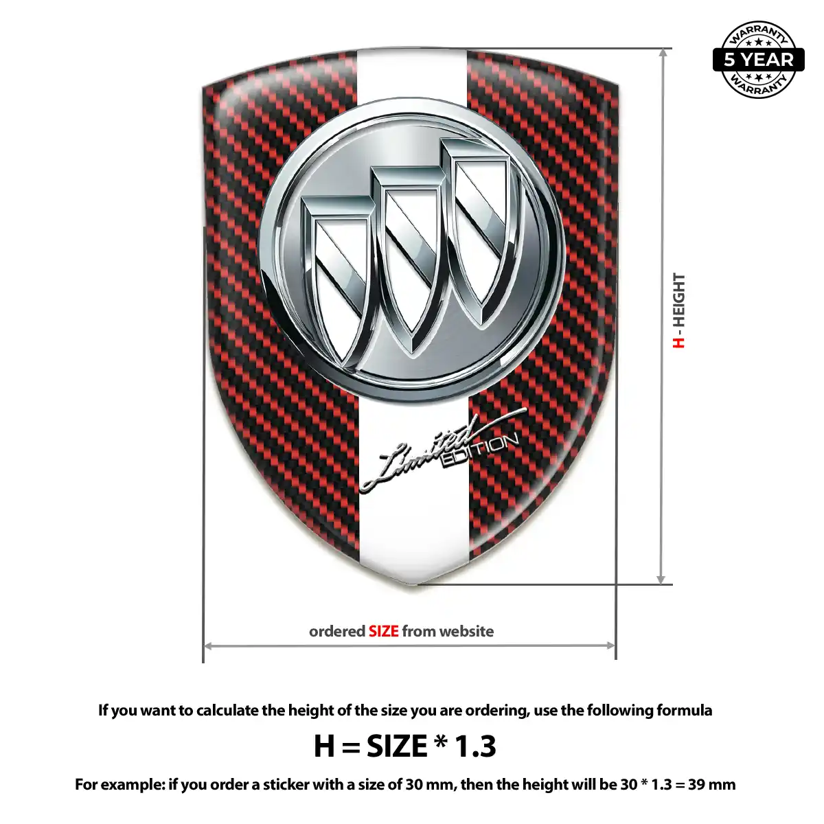 Buick Logo Badge Premium Dome