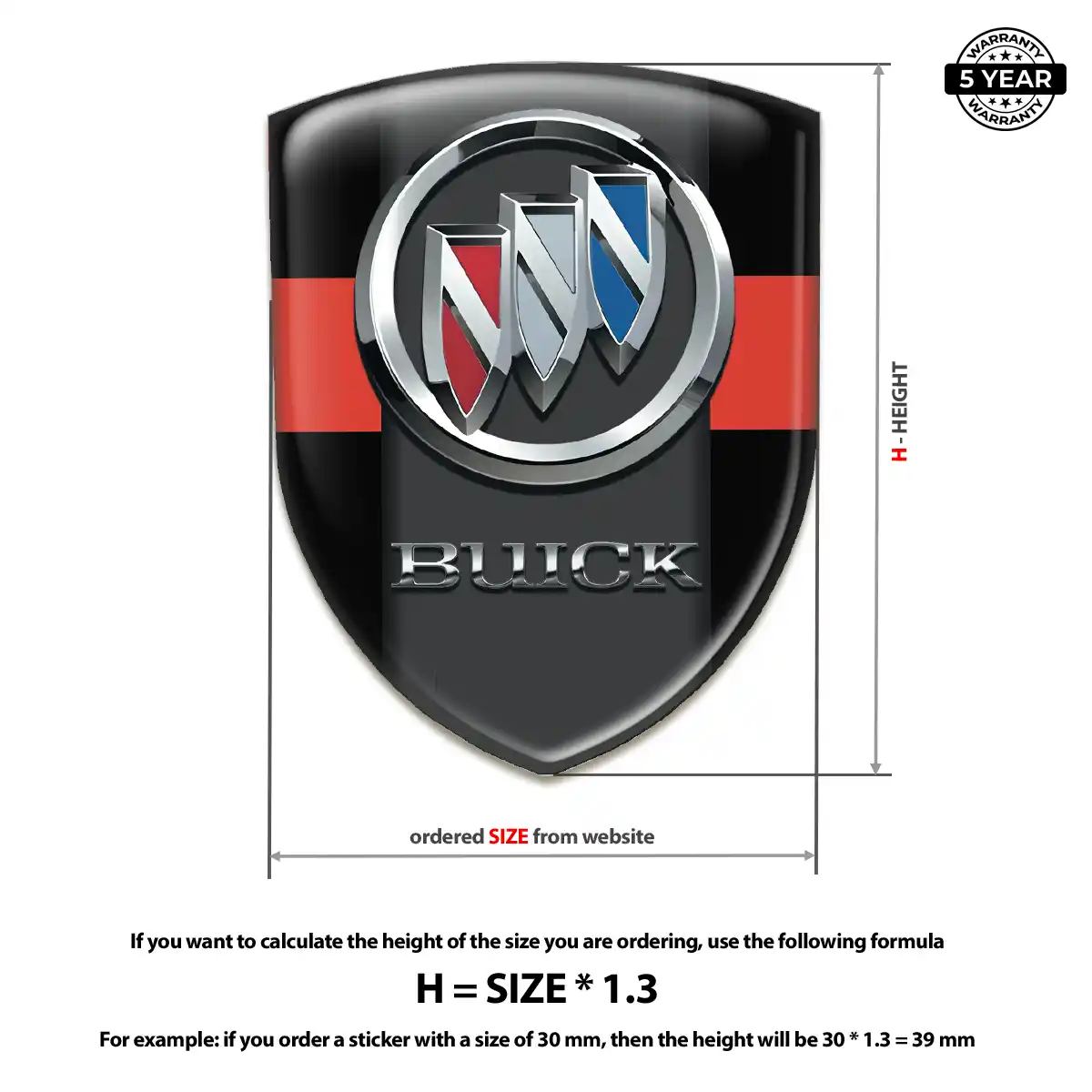 Buick Logo Badge Resin Luxe