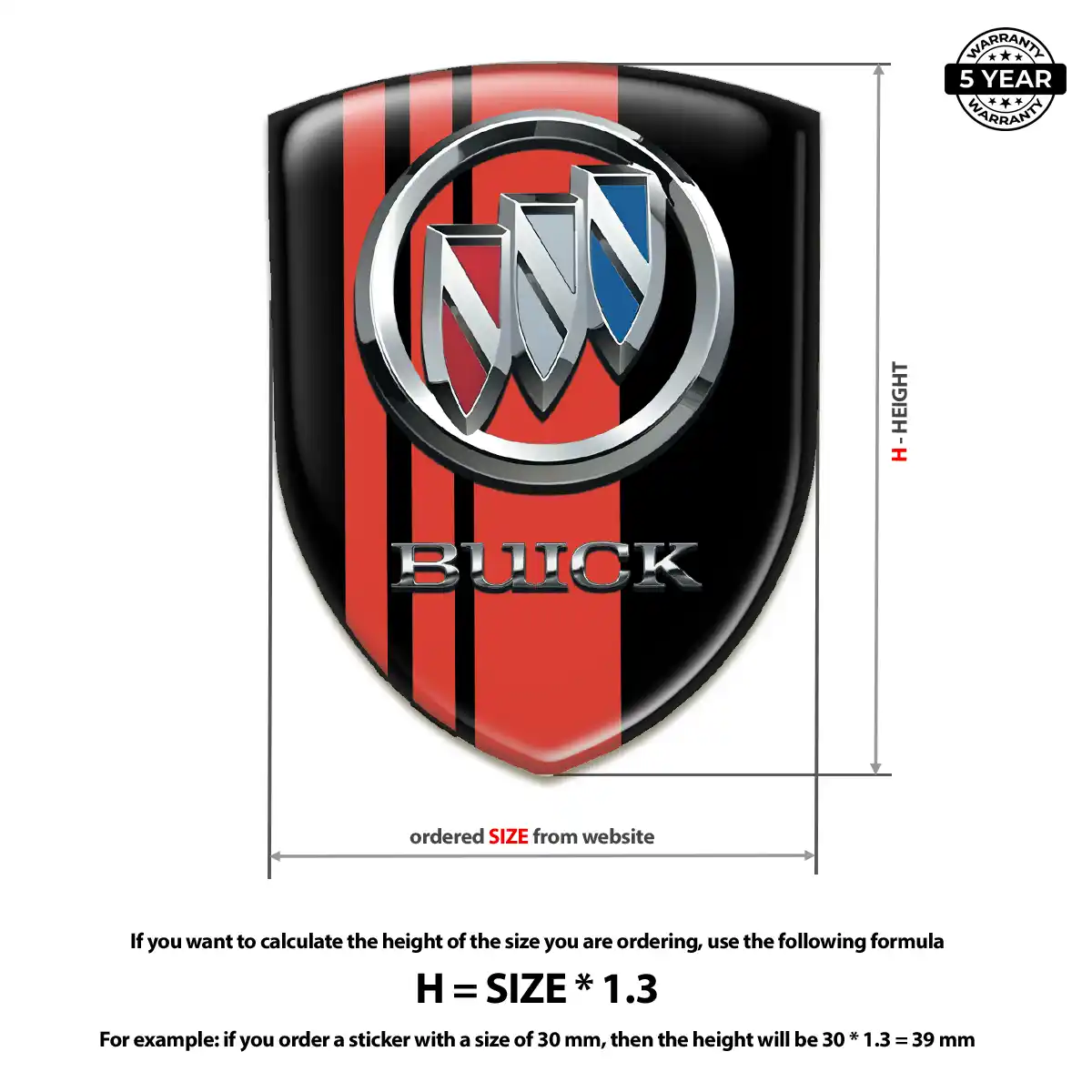 Buick Logo Emblem Resin Luxe