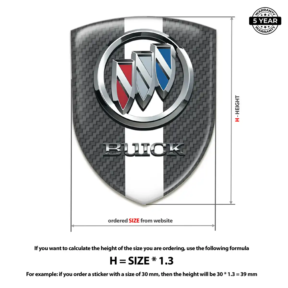 Buick Logo Sticker Deluxe Edition