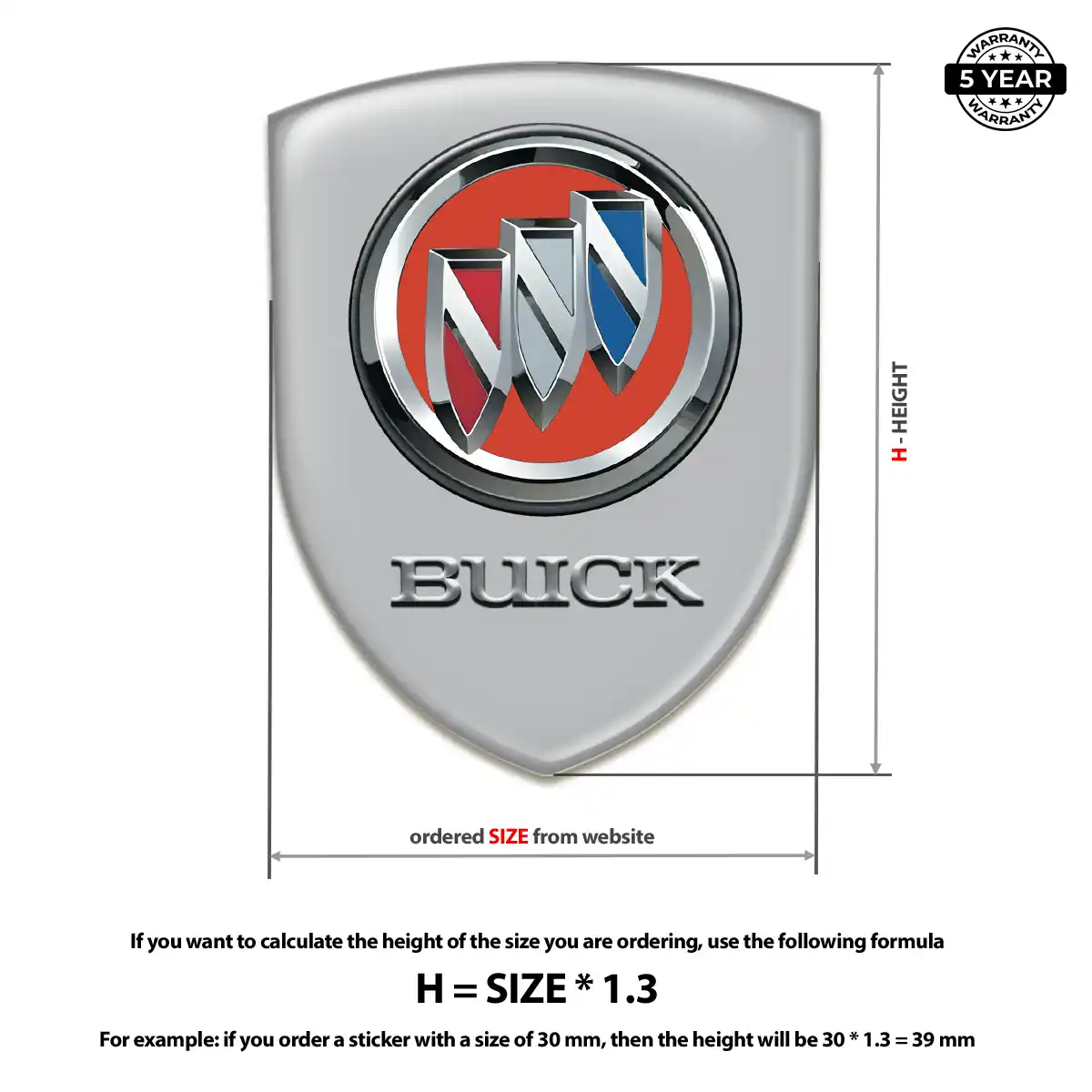 Buick Logo Sticker Elite Finish