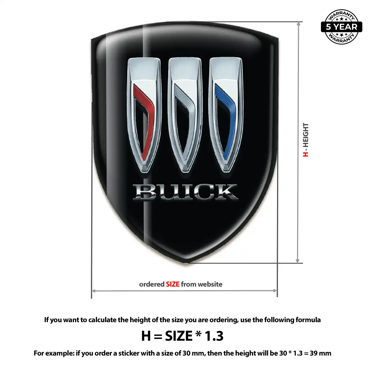 Buick Logo Sticker Interior Luxe