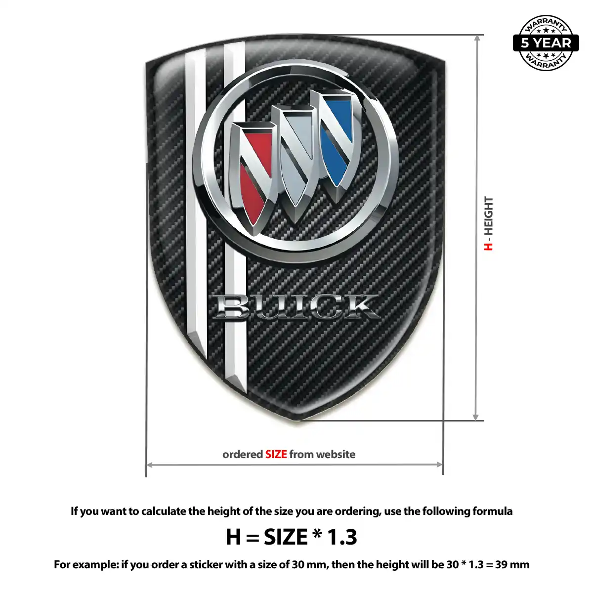 Buick Logo Sticker Prime Quality