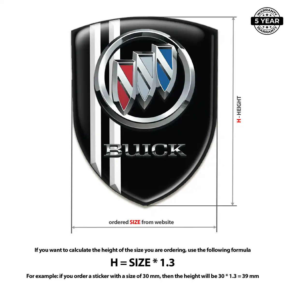 Buick Logo Sticker Signature Grade