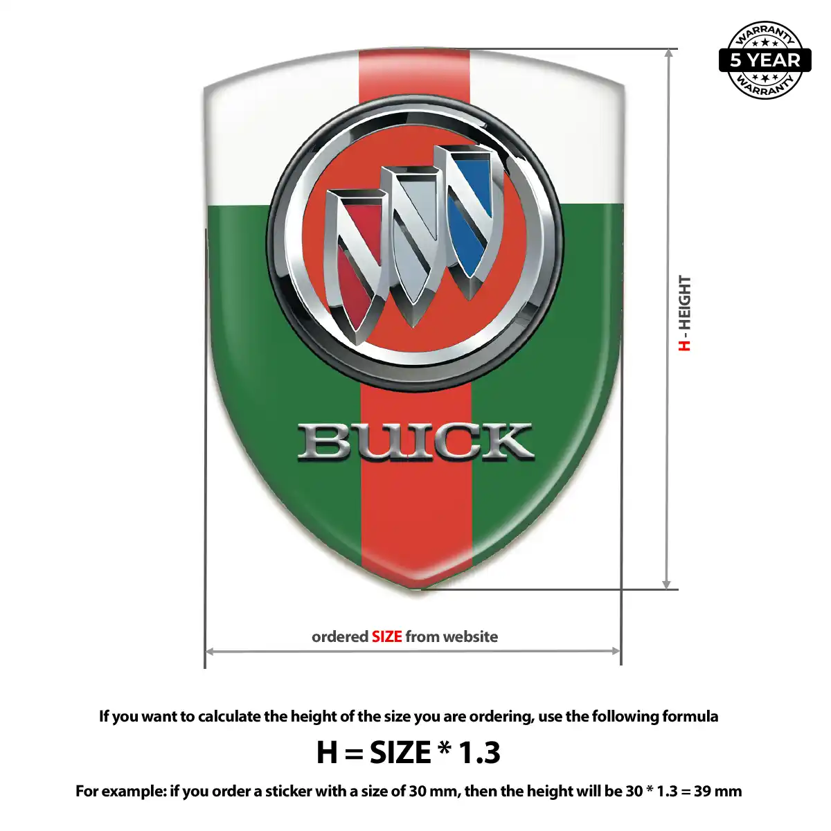 Buick Polyurethane Domed Sticker Exclusive Series
