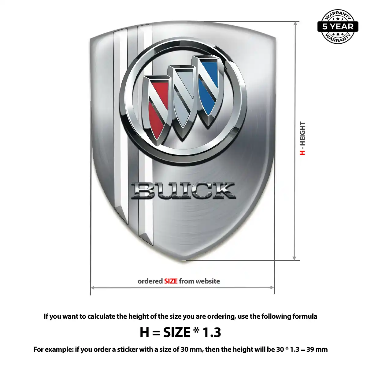 Buick Resin Badge Sticker Elite Edition