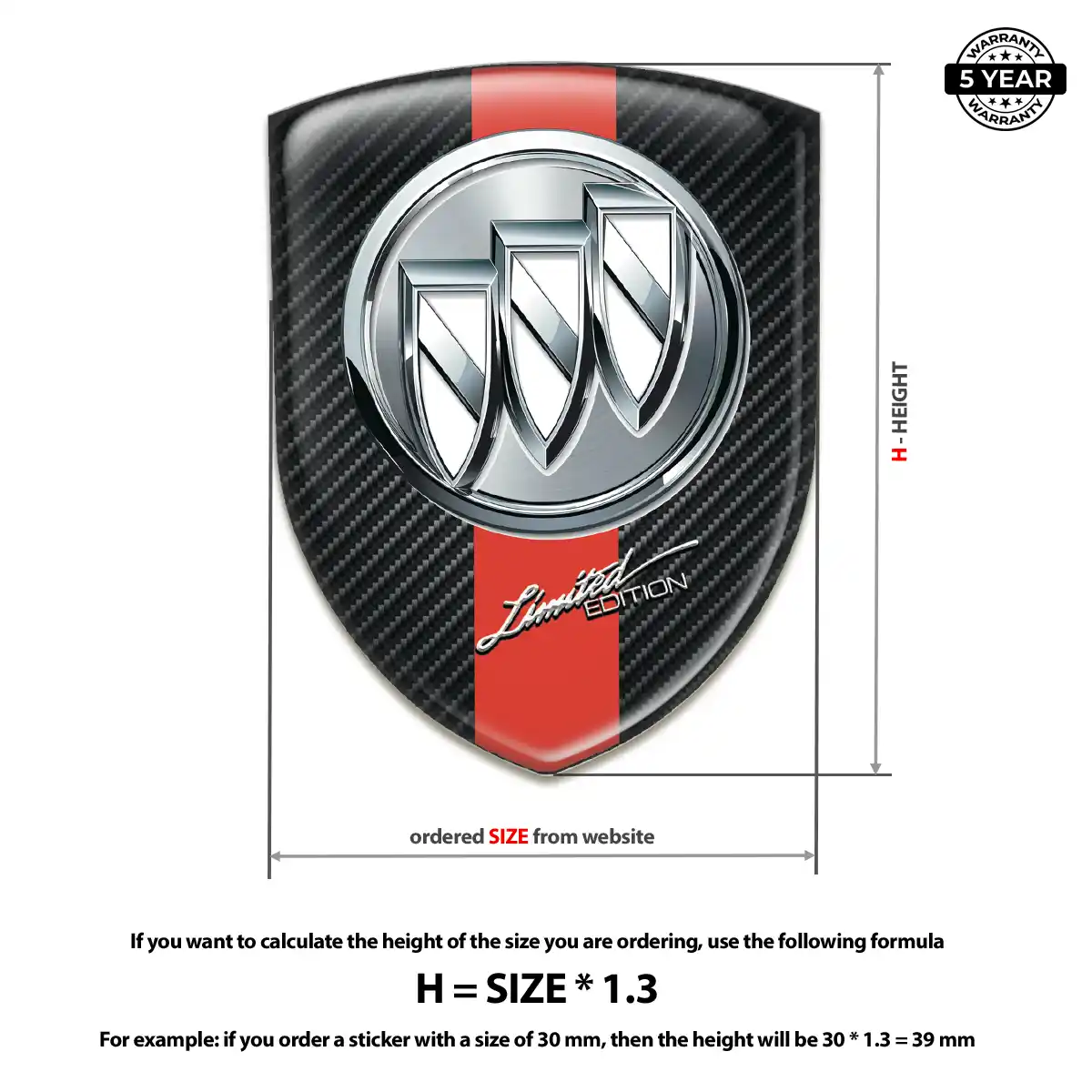 Buick Resin Badge Sticker Exclusive Series