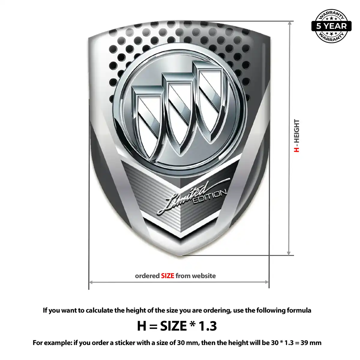 Buick Resin Badge Sticker Noble Edition
