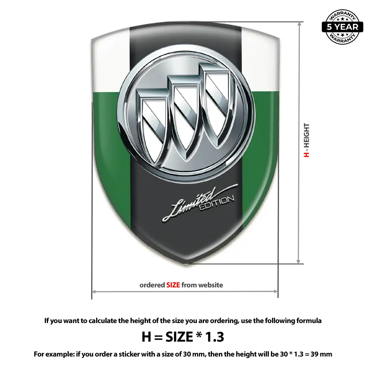 Buick Resin Badge Sticker Opulent Line