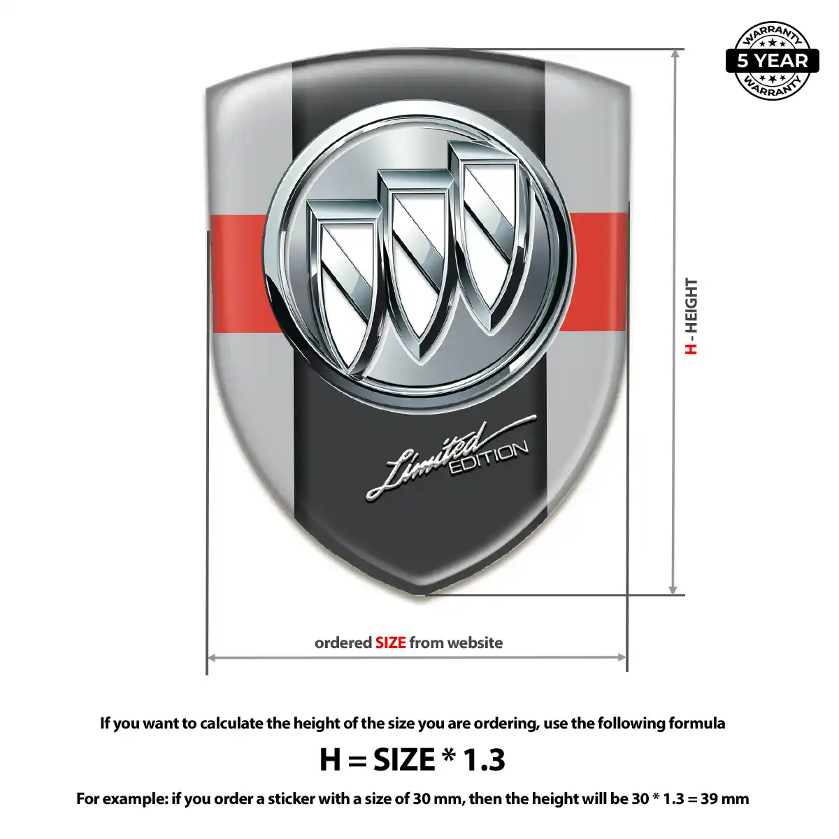 Buick Resin Badge Sticker Prime Quality