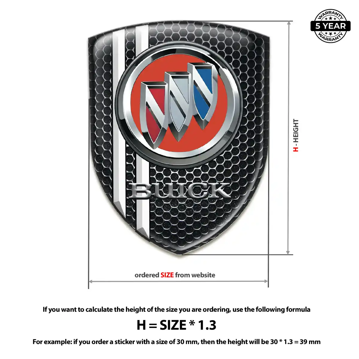 Buick Resin Badge Sticker Resin Elite